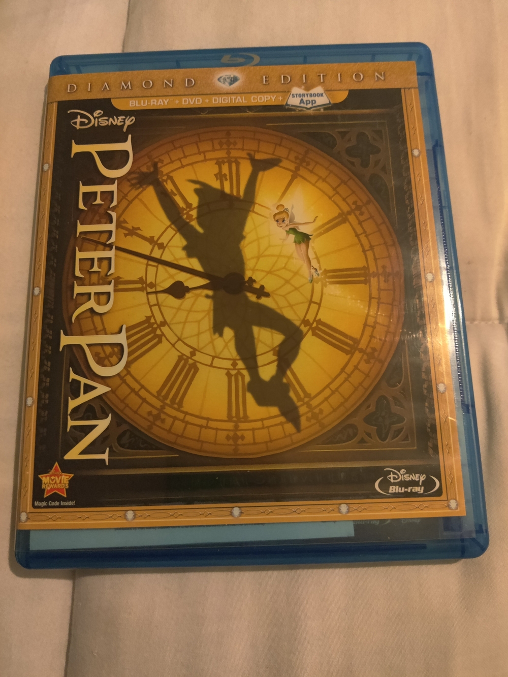 Disney Peter Pan Blu-ray DVD Diamond Edition - Yellow, Gold, Blue